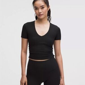 lululemon athletica Black ‘All It Takes’ V-Neck Crop Top